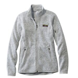 LL Bean Women's Gray Sweater Fleece Jacket
